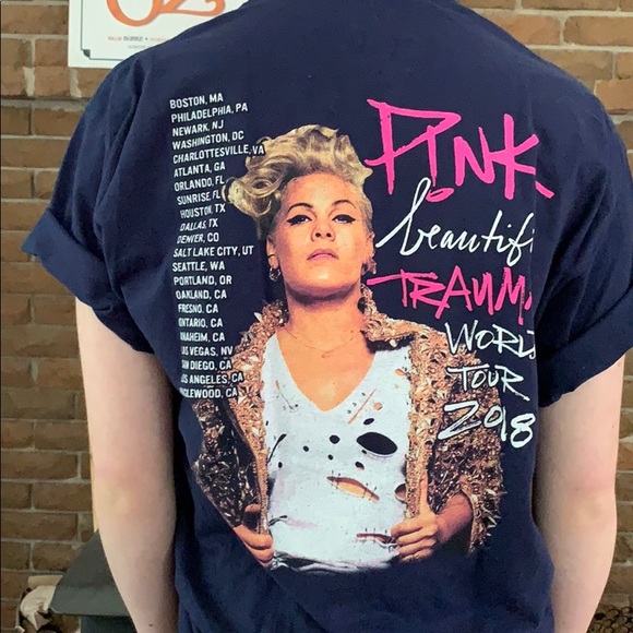 📌 Pink Beautiful Trauma World Tour 2018 T-shirt - Picture 4 of 4